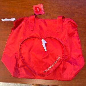 Victoria Secret red tote bag
